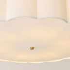 118593 Serene 6 Light Pendant Brass White