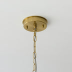118593 Serene 6 Light Pendant Brass White