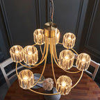 118934 Berenice 9 Light Pendant Brass