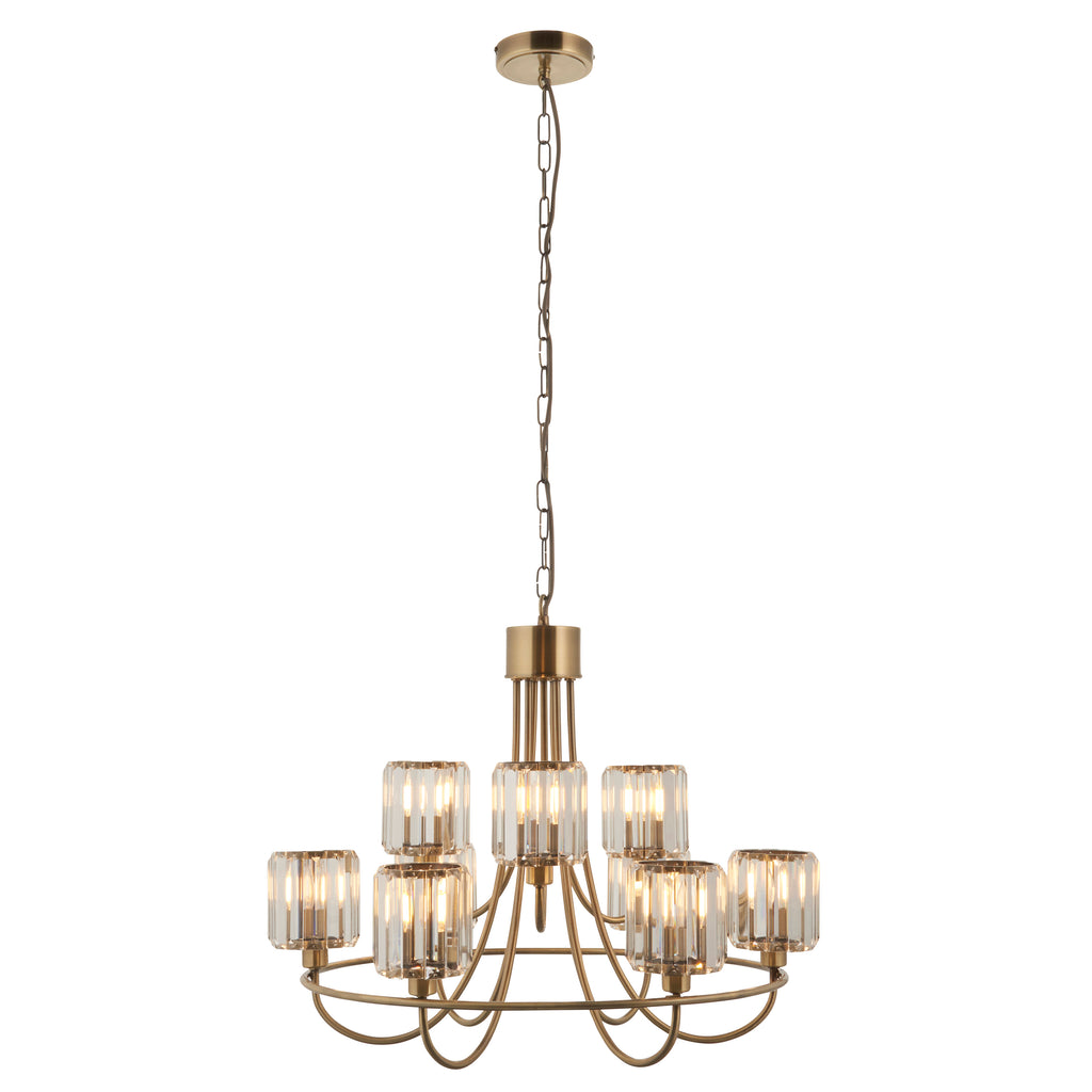 118934 Berenice 9 Light Pendant Brass