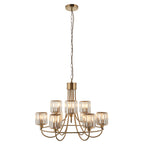 118934 Berenice 9 Light Pendant Brass