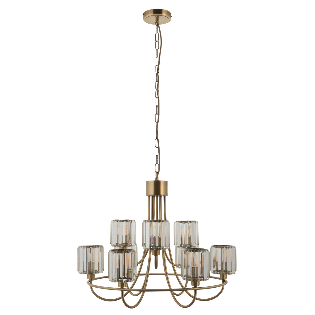 118934 Berenice 9 Light Pendant Brass
