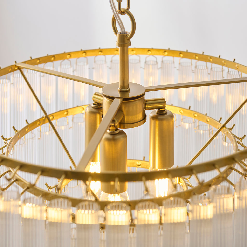 119107 Montpellier 3 Light Pendant Brass