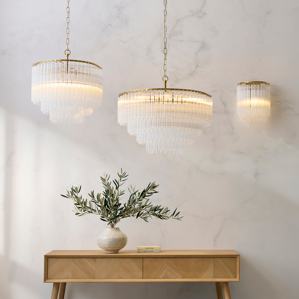 119107 Montpellier 3 Light Pendant Brass