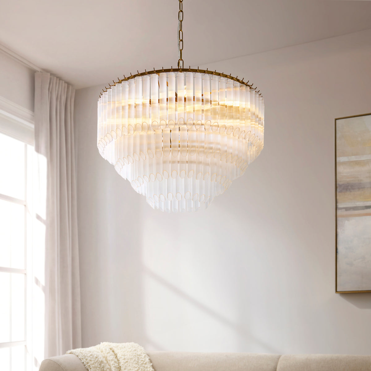 119108 Montpellier 6 Light Pendant Brass