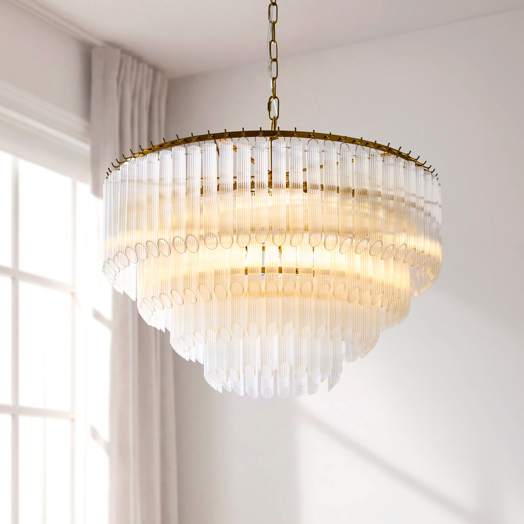 119108 Montpellier 6 Light Pendant Brass
