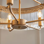 119110 Clermont 5 Light Pendant Brass