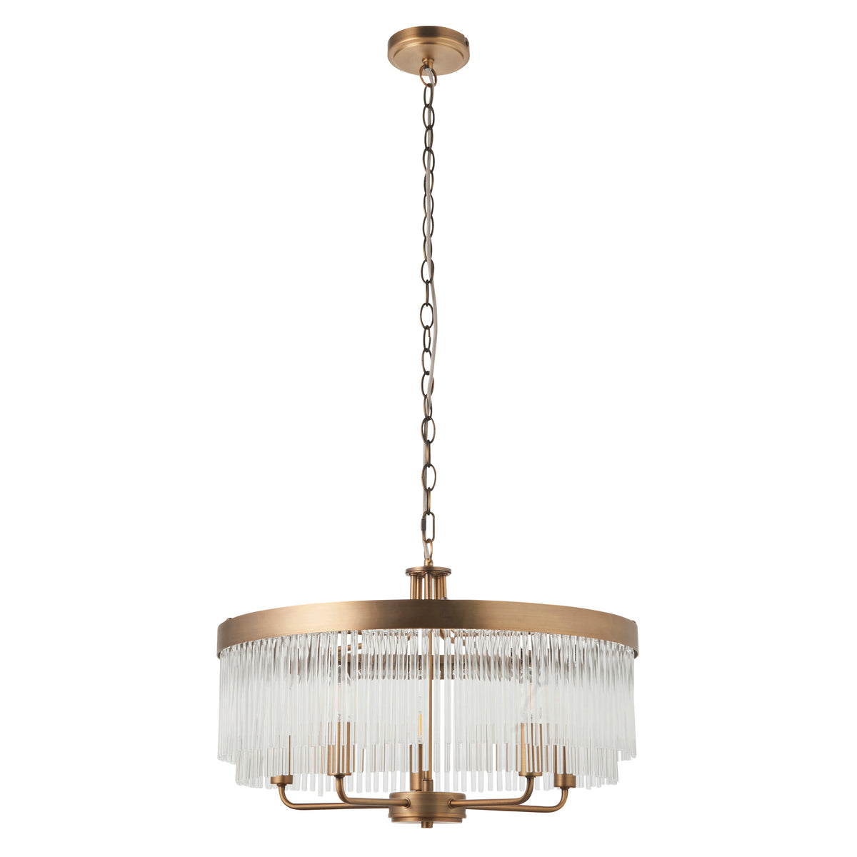 119110 Clermont 5 Light Pendant Brass