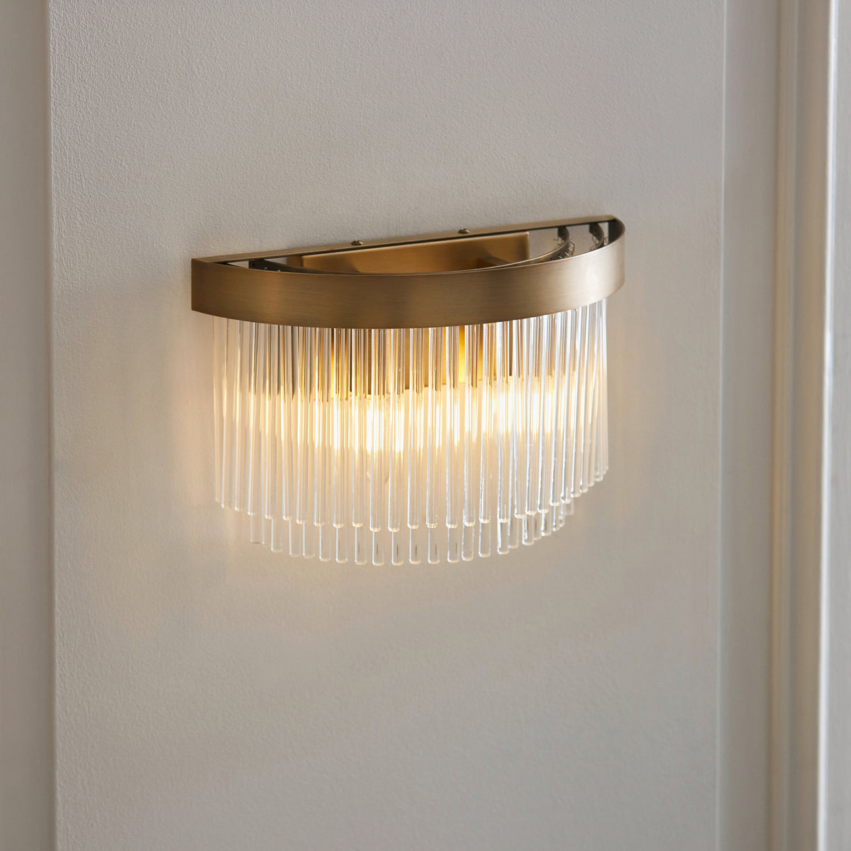 119125 Clermont 2 Light Wall Light Brass