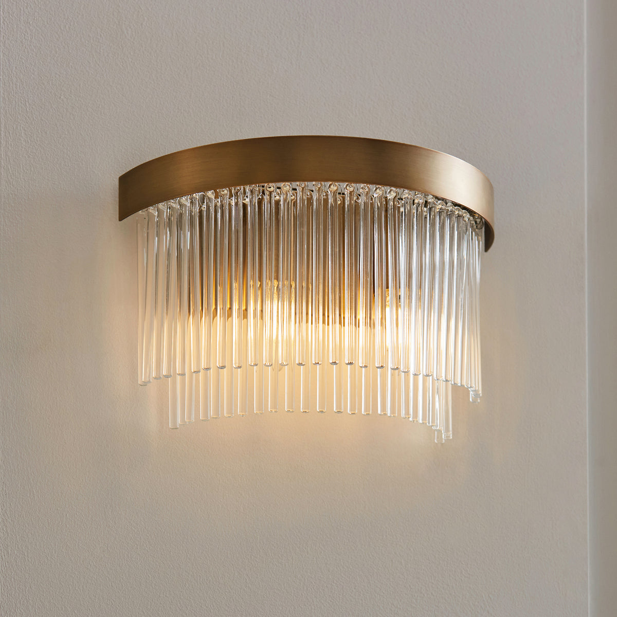 119125 Clermont 2 Light Wall Light Brass