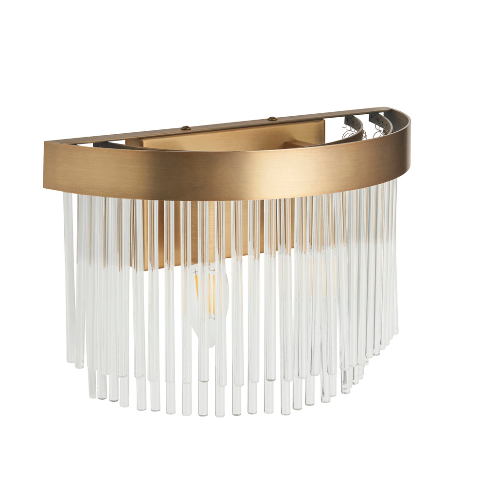 119125 Clermont 2 Light Wall Light Brass