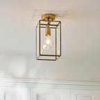 119143 Hammond Flush Ceiling Light Brass