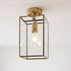 119143 Hammond Flush Ceiling Light Brass
