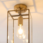 119143 Hammond Flush Ceiling Light Brass
