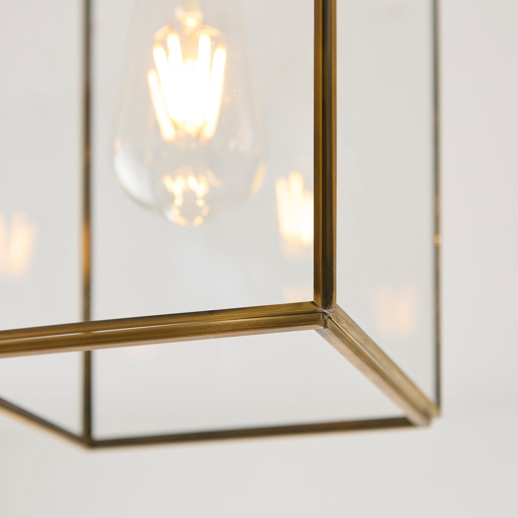 119143 Hammond Flush Ceiling Light Brass