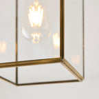 119143 Hammond Flush Ceiling Light Brass