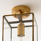119143 Hammond Flush Ceiling Light Brass