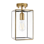 119143 Hammond Flush Ceiling Light Brass