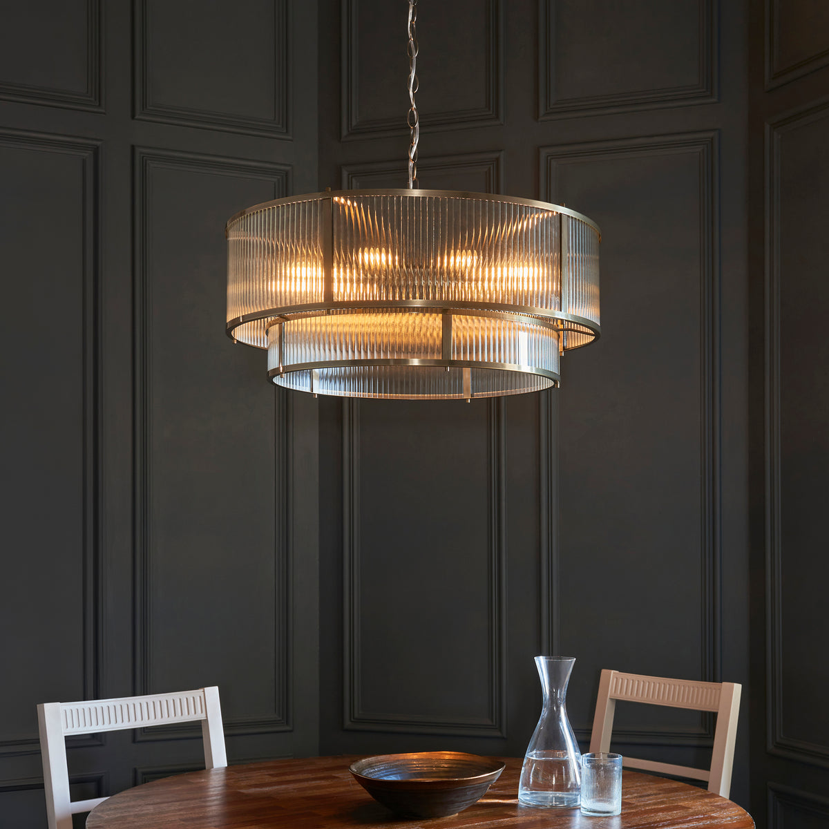 119456 Ridgeton 8 Light Pendant Brass
