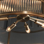 119456 Ridgeton 8 Light Pendant Brass