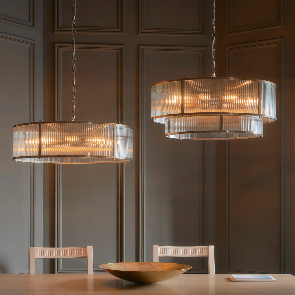 119456 Ridgeton 8 Light Pendant Brass