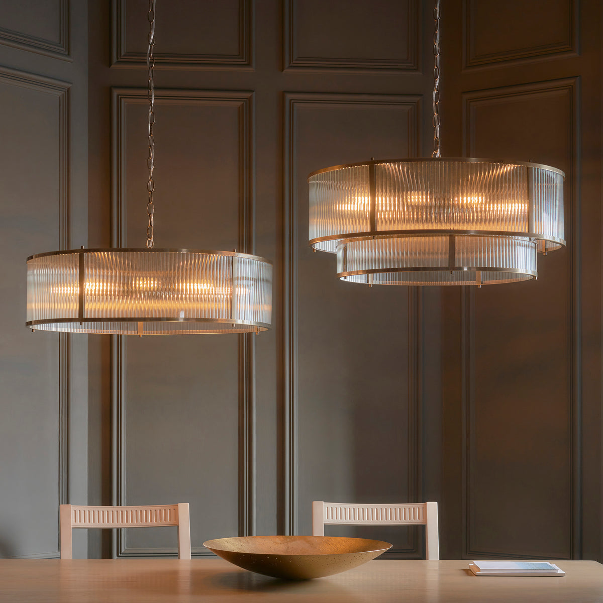 119456 Ridgeton 8 Light Pendant Brass