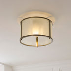 119457 Ridgeton Flush Ceiling Light Brass