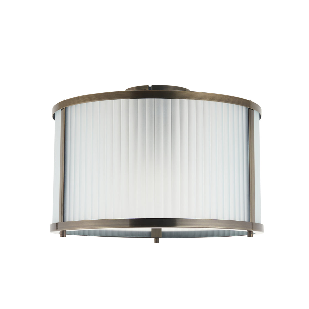 119457 Ridgeton Flush Ceiling Light Brass