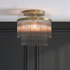 119492 Marietta Flush Ceiling Light Brass