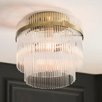 119492 Marietta Flush Ceiling Light Brass