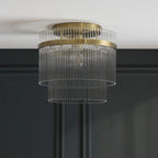 119492 Marietta Flush Ceiling Light Brass