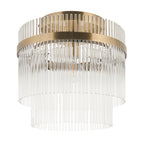 119492 Marietta Flush Ceiling Light Brass