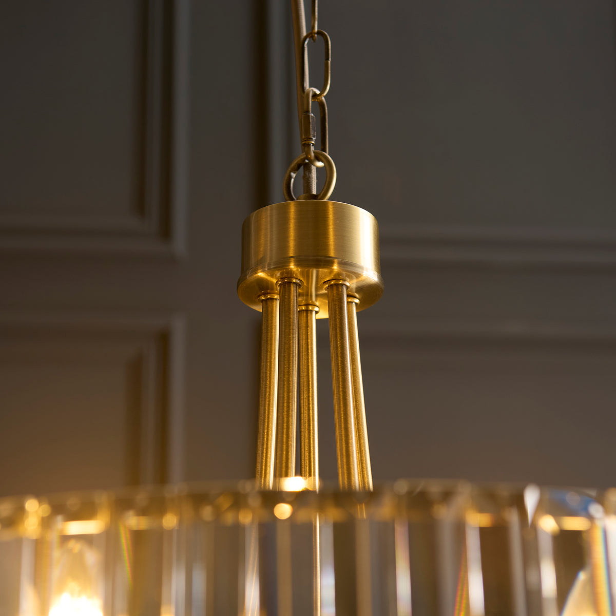 119610 Visconti 5 Light Pendant Brass