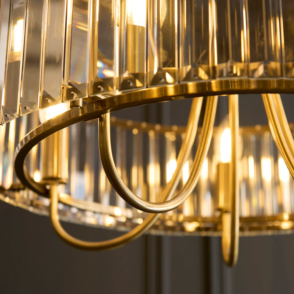 119610 Visconti 5 Light Pendant Brass