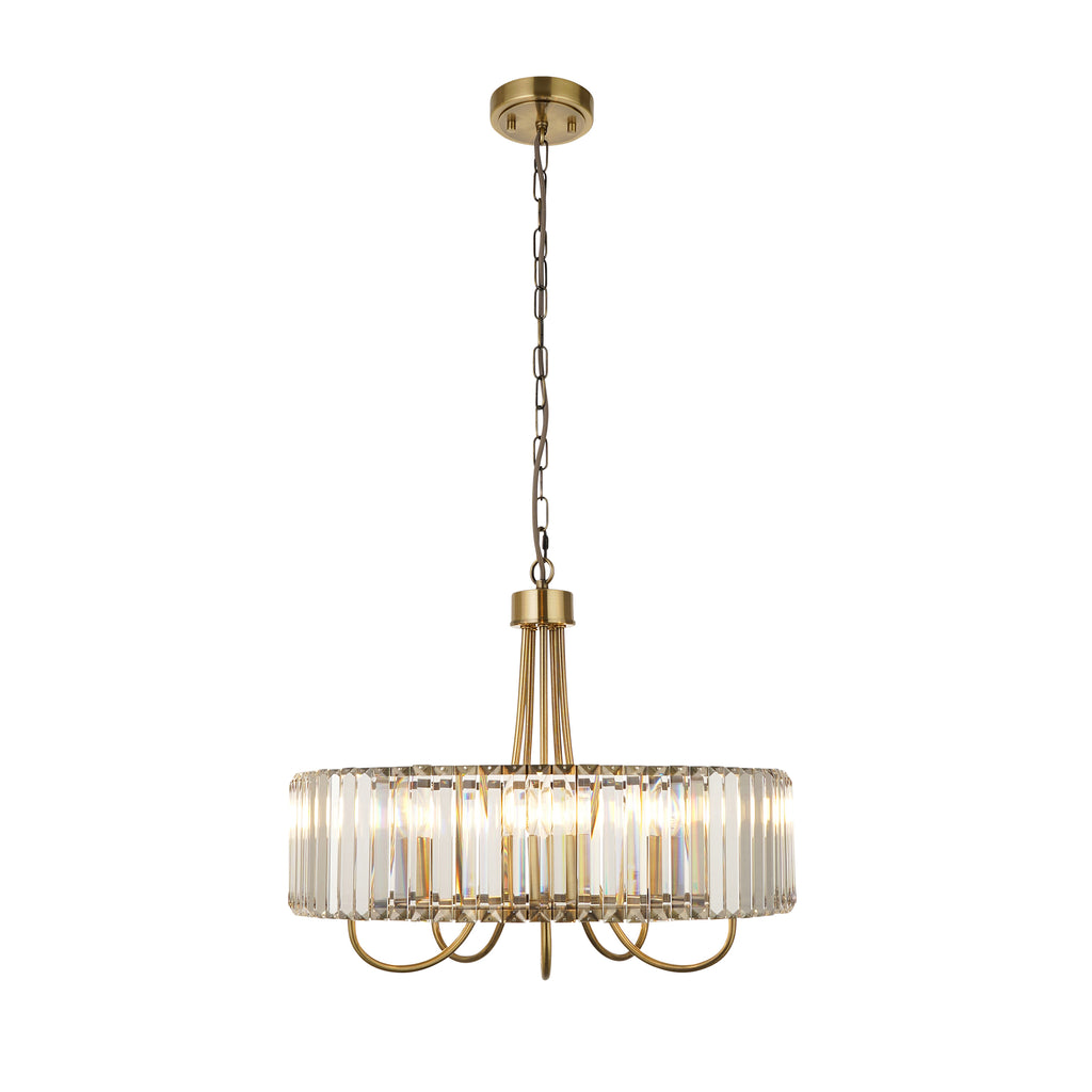 119610 Visconti 5 Light Pendant Brass