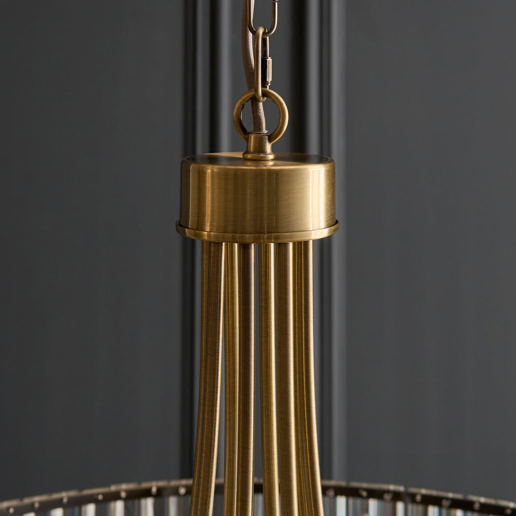 119611 Visconti 8 Light Pendant Brass