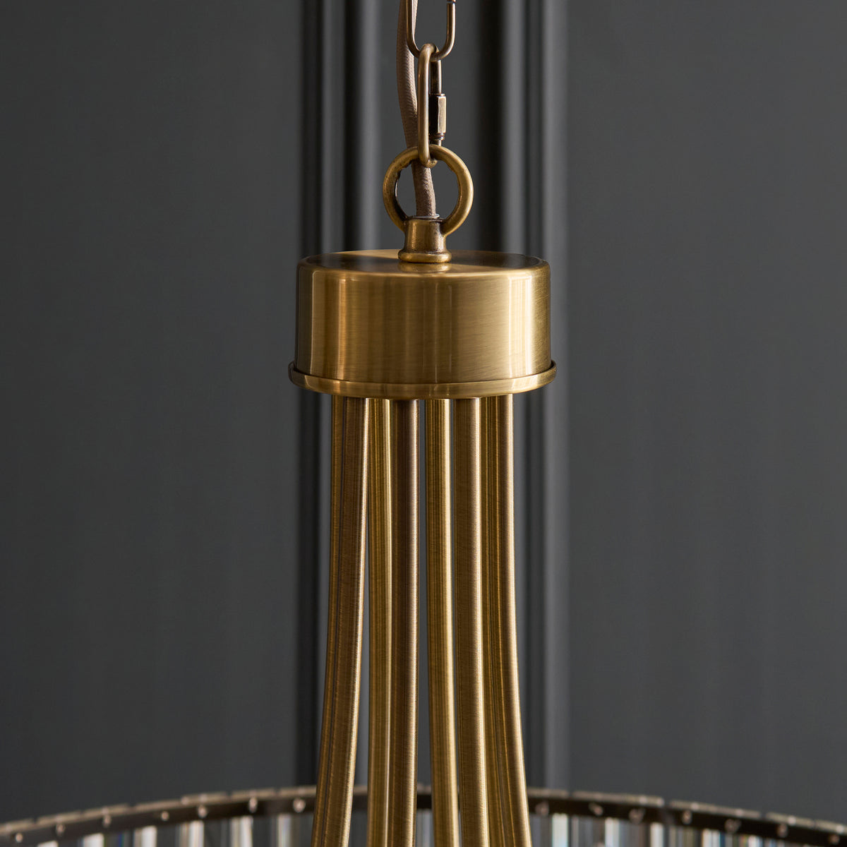 119611 Visconti 8 Light Pendant Brass