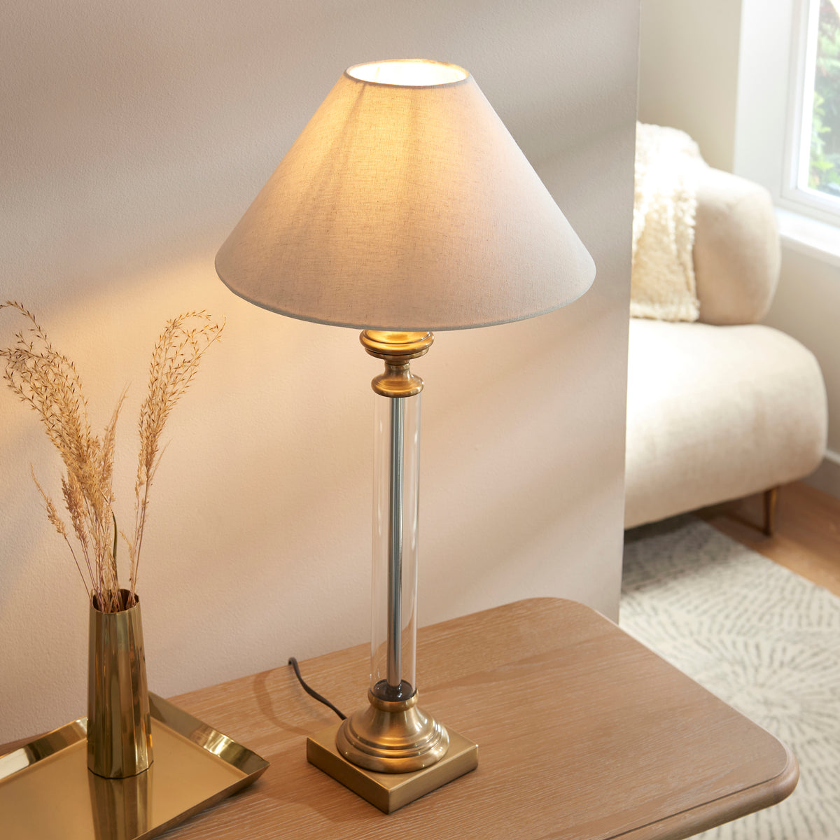119972 Avebury & Avalon 31cm Table Lamp Brass