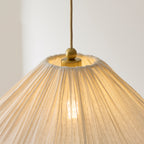120005 Isabella Pendant Brass White