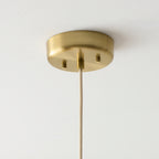 120005 Isabella Pendant Brass White