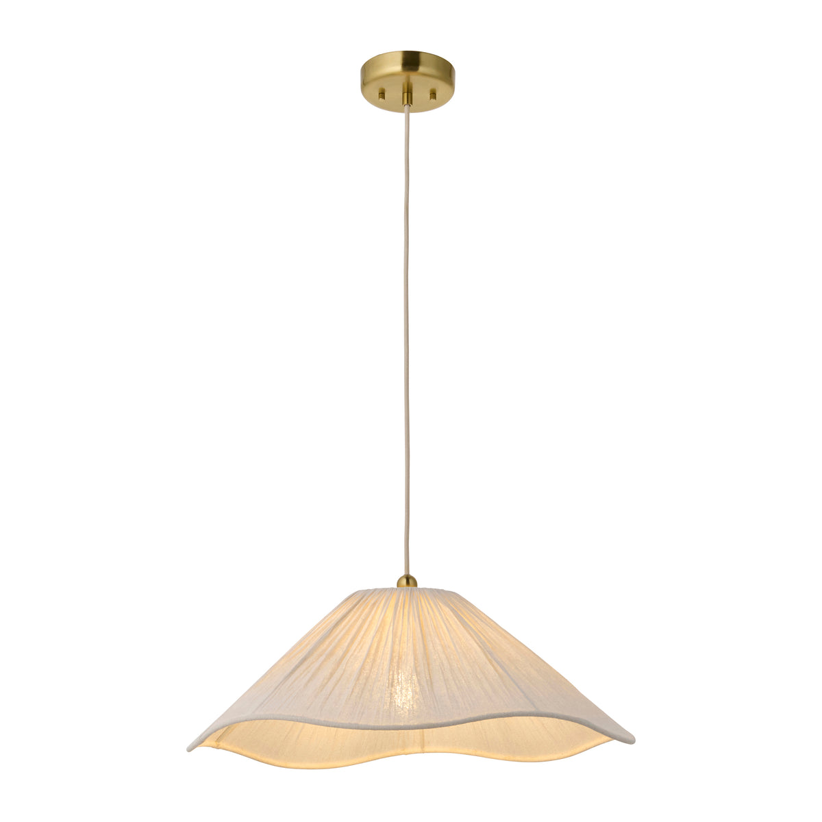 120005 Isabella Pendant Brass White