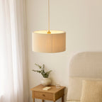 120011 Noah Pendant Cream Brass