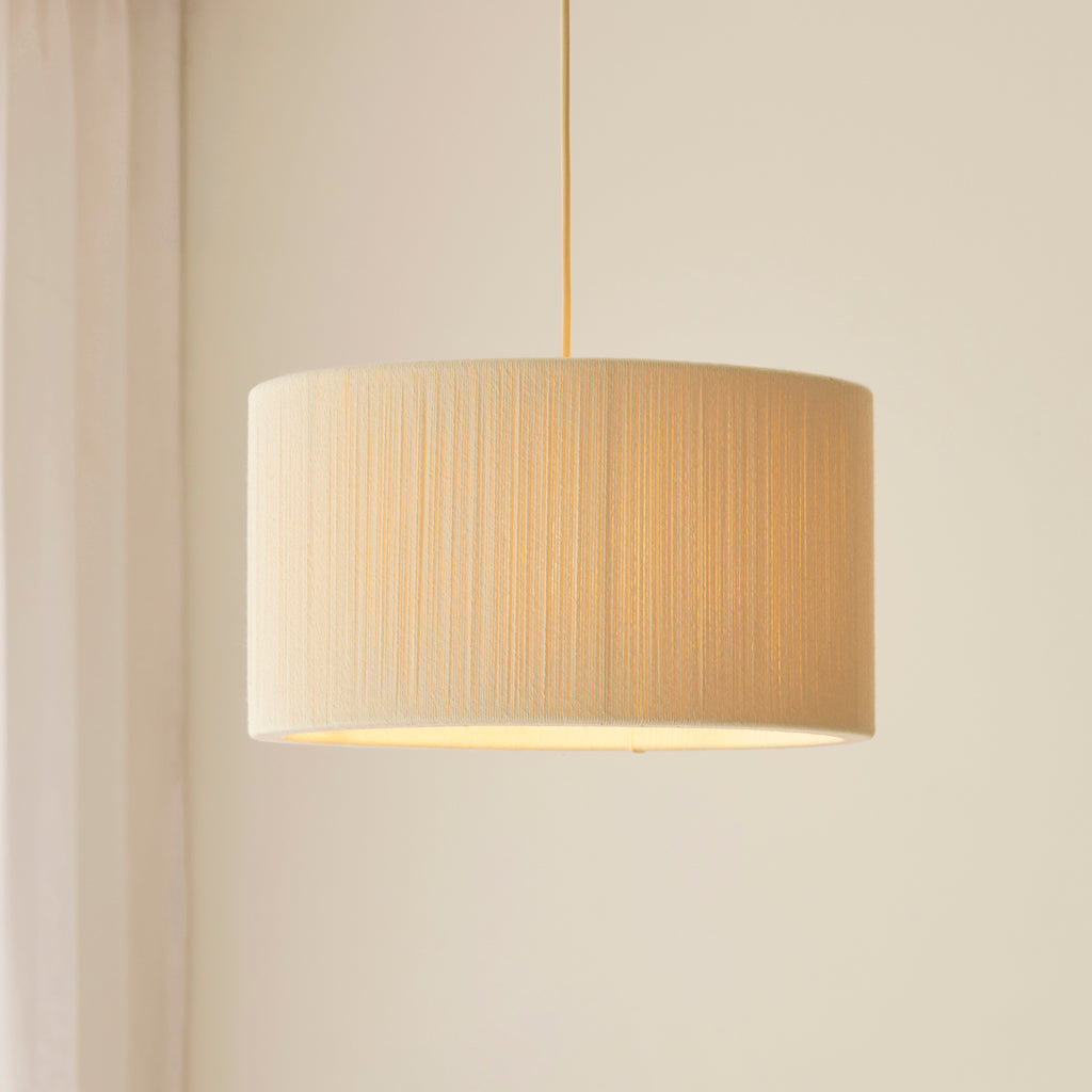 120011 Noah Pendant Cream Brass