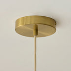 120011 Noah Pendant Cream Brass