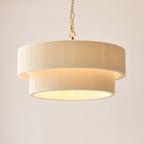 120013 Noah 5 Light Pendant Cream Brass