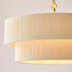 120013 Noah 5 Light Pendant Cream Brass