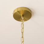 120013 Noah 5 Light Pendant Cream Brass