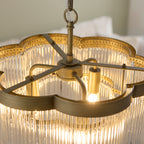 120024 Lucille 3 Light Pendant Brass