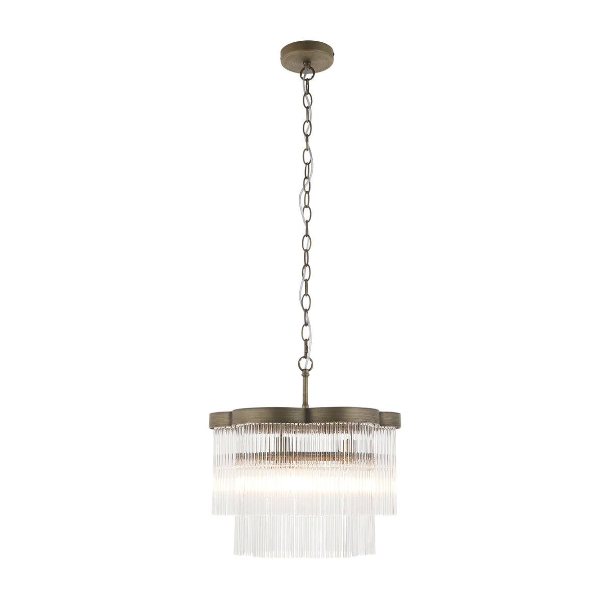 120024 Lucille 3 Light Pendant Brass