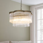 120025 Lucille 5 Light Pendant Brass